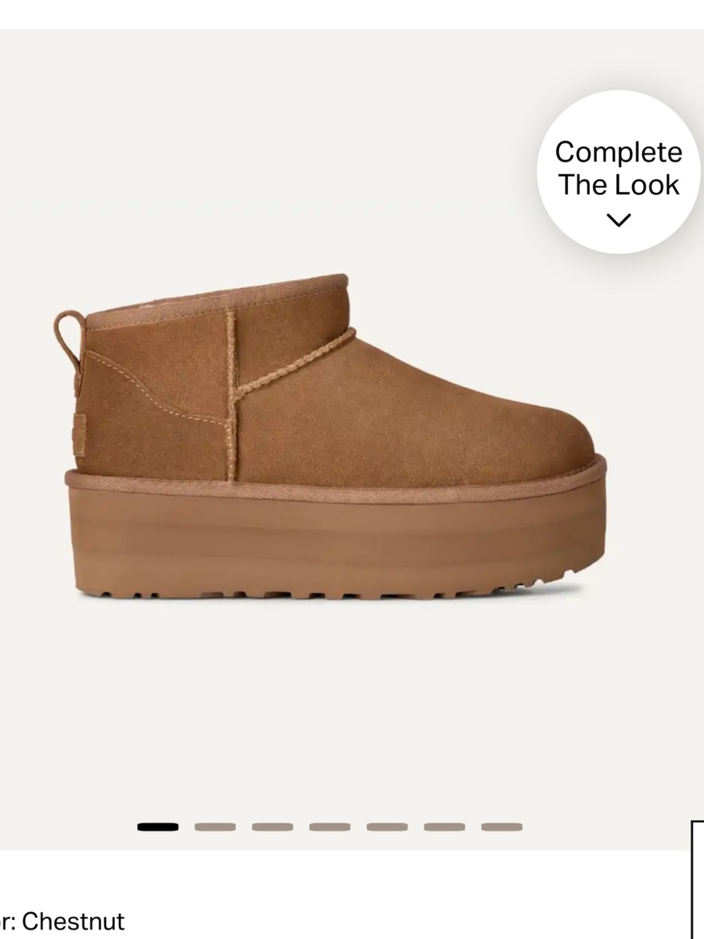 UGG Platform Ankle Boot in Chestnut